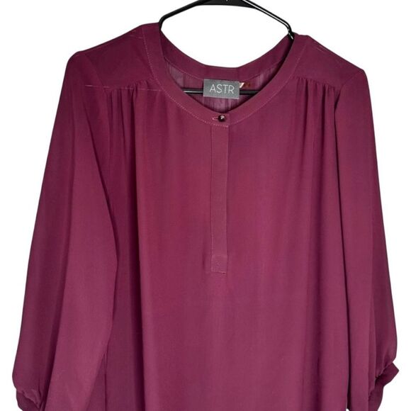 🔸BUNDLE ONLY🔸|EUC| ASTR Plum Sheer Top - Picture 2 of 5